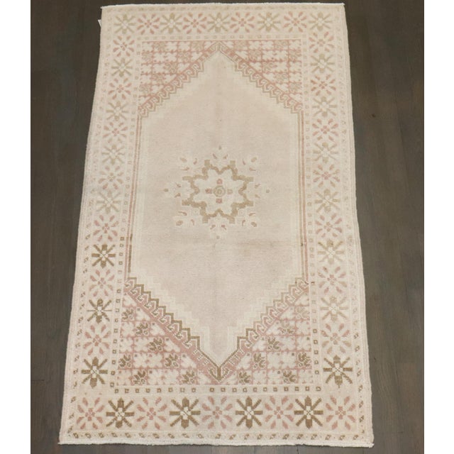Mid 20th Century Vintage Zabihi Collection Neutral Moroccan Rug - 2'9" x 5' For Sale - Image 5 of 7