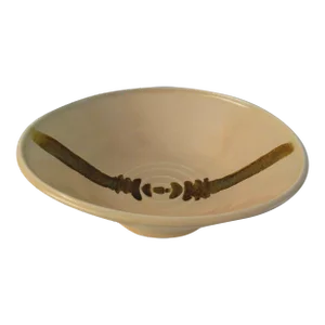 1990s Southwestern Pale Pink Abstract Pottery Bowl