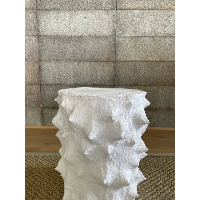 Contemporary Faux Bois Plaster Side Table For Sale - Image 3 of 8
