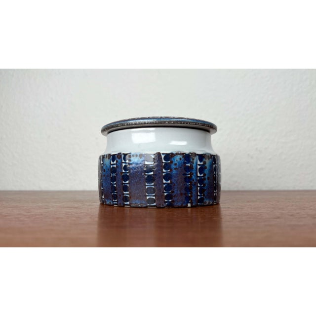 Mid-Century Modern Danish Porcelain Tenera Series Bowl with Lid by Kari Christensen for Aluminia Royal Copenhagen, 1960s...