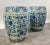 Chinese Qianlong Style Porcelain Octagonal Garden Blue & White Stool, a Pair An exceptional pair of late 20th-century...