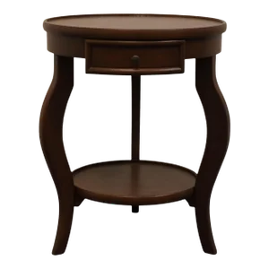 Kathy Ireland Contemporary Modern 20" Round Accent End Table With Antiqued Crackle Finish