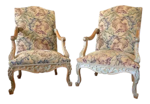 Vintage French Armchairs - a Pair