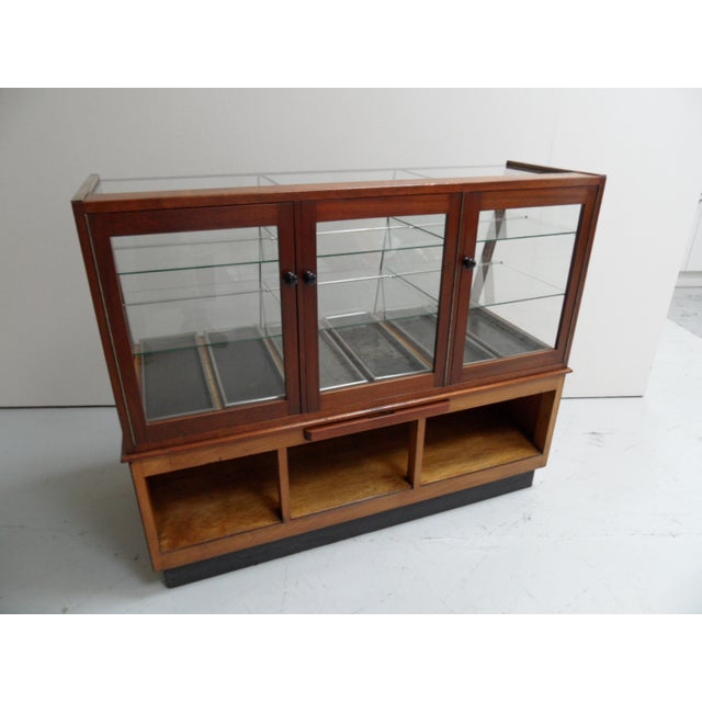 Antique Mahogany Bakery Display Cabinet, 1920s For Sale - Image 12 of 18