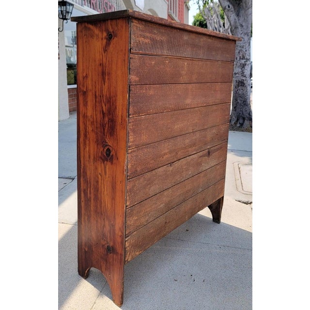 19Thc Pine & Punched Tin Doors Pie Safe Cabinet For Sale - Image 9 of 9