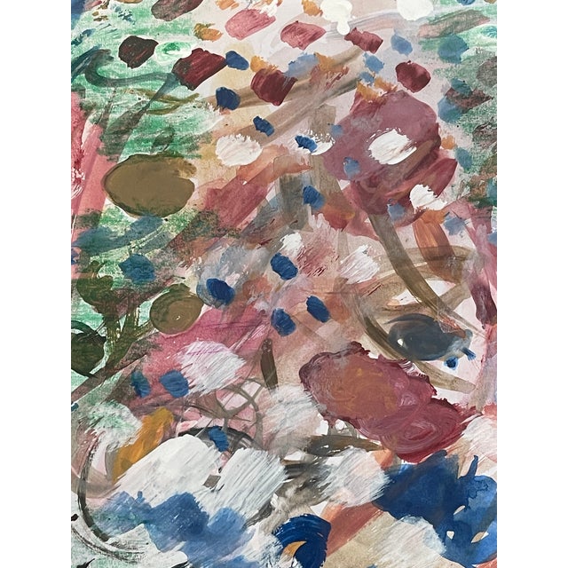 Abstract 1970s Abstract Original Art in Antique Frame For Sale - Image 3 of 8