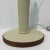 Stylish Currey & Co. Ivory Faux Shagreen Table Lamps Pair Prototypes, warm wood bases, brass finished hardware