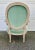 A French Country Classic | Louis XVI Fauteuil in Soft Celadon Velvet For Sale - Image 10 of 11