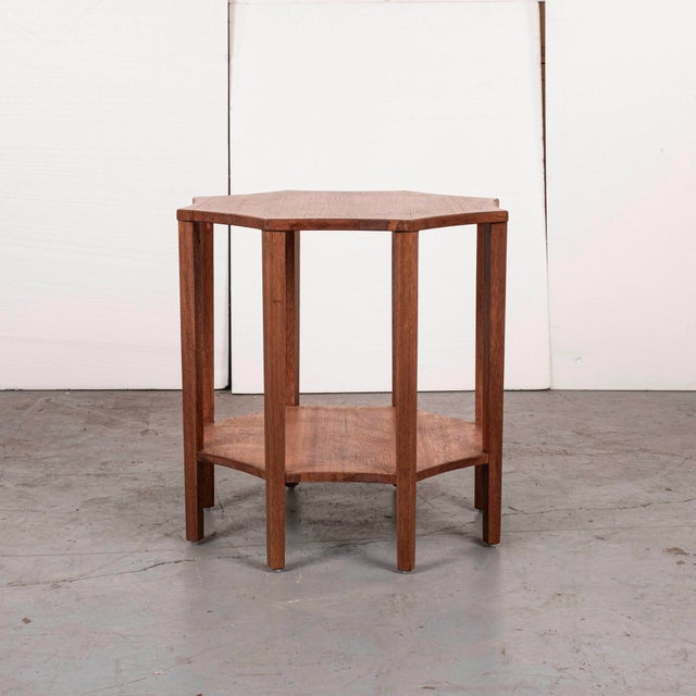 2020s Pair Noir Ariana Octagonal Two-Tier Side Tables For Sale - Image 5 of 7