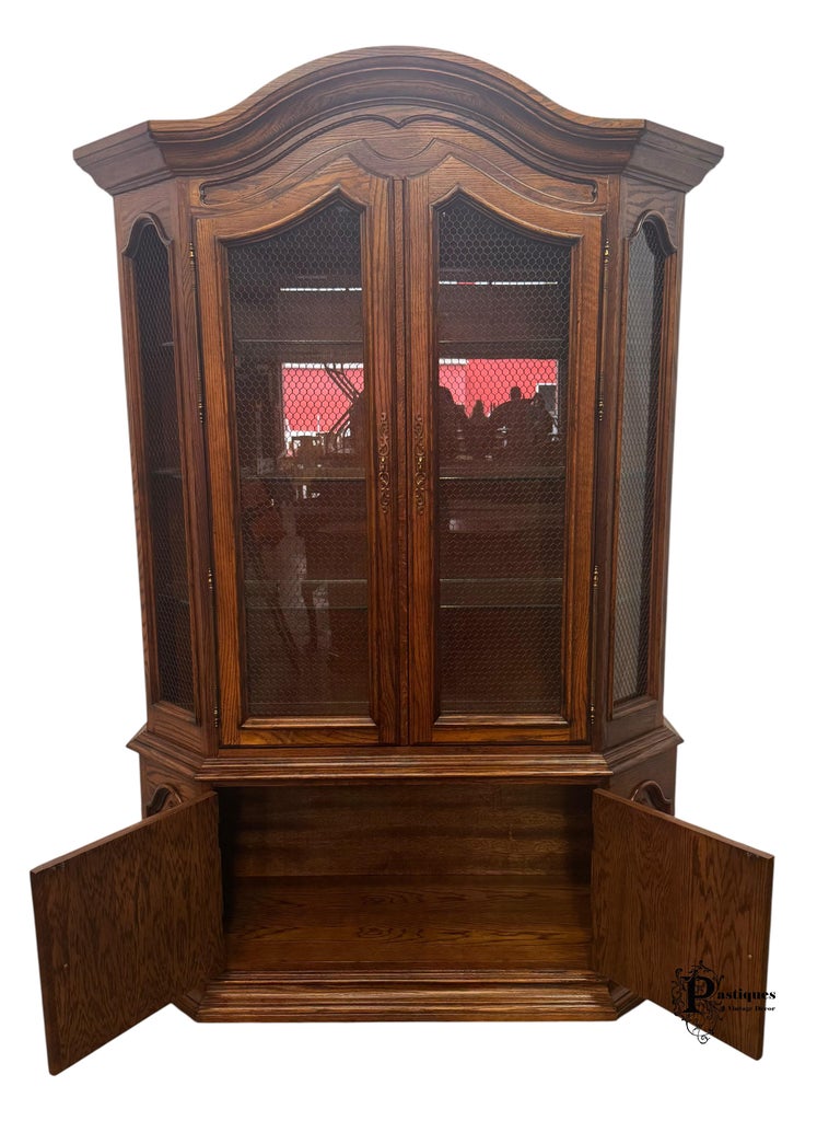【TENNY THE MAN】フランス製　アンティーク　ビンテージ　陳列 Vintage Century French Country Style Oak Display / China Cabinet