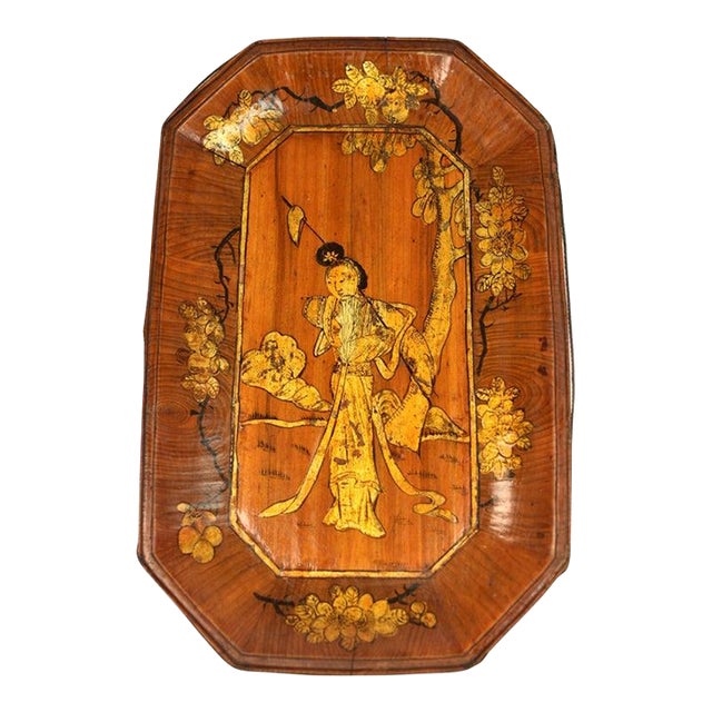 19th Century Chinese Fruit Tray Basket Gilt Painted For Sale