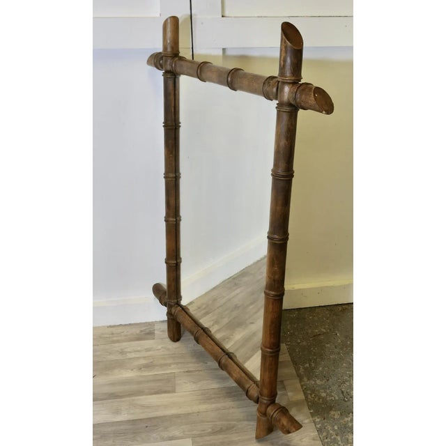 Wood French Art Deco Bamboo Wall Mirror For Sale - Image 7 of 10