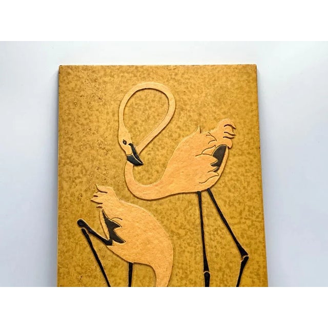 Tan Mid-Century Sandstone Wall Relief with Flamingos, 1960s For Sale - Image 8 of 13