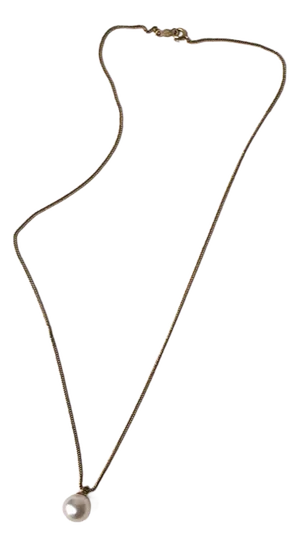 Pearl and Gold Pendant Necklace, Circa Mid to Late-20th Century