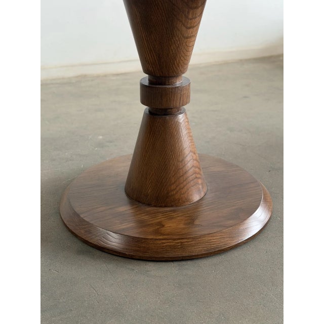 Made to Order: Forma Dining Table in Walnut Stained Oak, 48” For Sale - Image 9 of 9