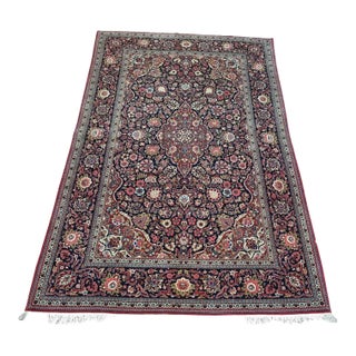 Handmade Antique Persian Style Kashan Rug 4.3' X 6.6', 1920s For Sale
