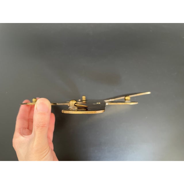 Brass Vintage Brass Wall Hanging Trivet of Chinese Character for Autumn For Sale - Image 8 of 8