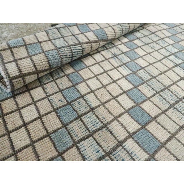 Galerie Shabab Collection Mid-20th Century Handmade Turkish Anatolian Modernist Small Runner For Sale - Image 9 of 9