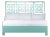 Palm Springs Platform Bed King, Turquoise For Sale