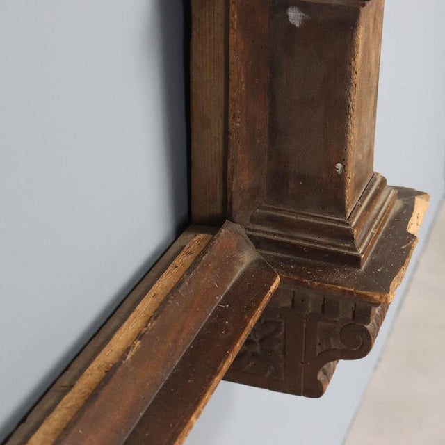 Large Walnut Mirror Frame For Sale - Image 10 of 12