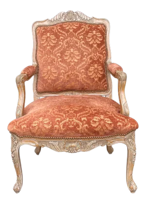 William Switzer Cerused Carved Fruitwood French Style Arm Chair