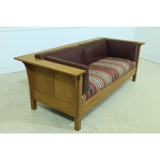 Stickley Mission Oak Arts & Crafts Sofa Chairish