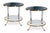 Early 21st Century Blue Mirror Cigarette Tables by The Century, Set of 2 For Sale - Image 5 of 5