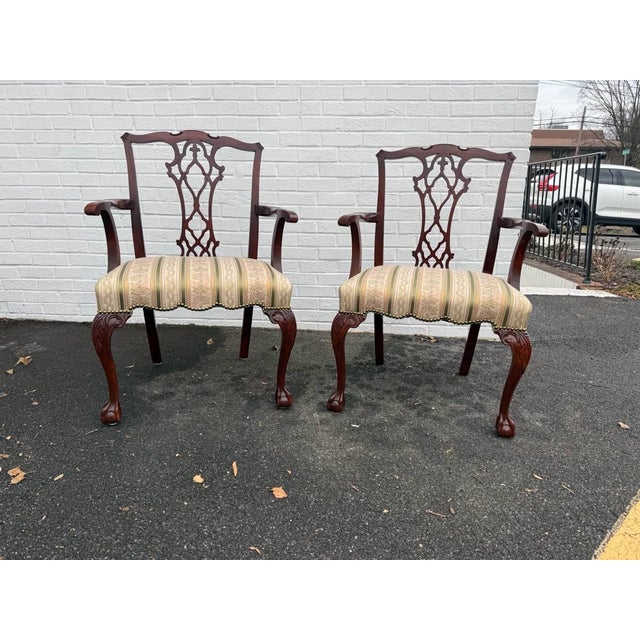 Early 20th Century Early 20th Century Chippendale Style Mahagany Dining Chairs For Sale - Image 5 of 18
