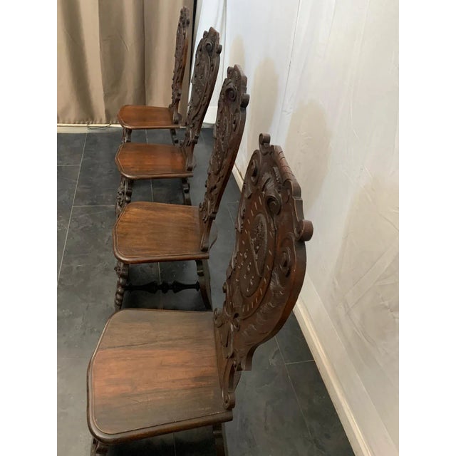 Renaissance Style Inlaid Dining Chair For Sale - Image 5 of 11