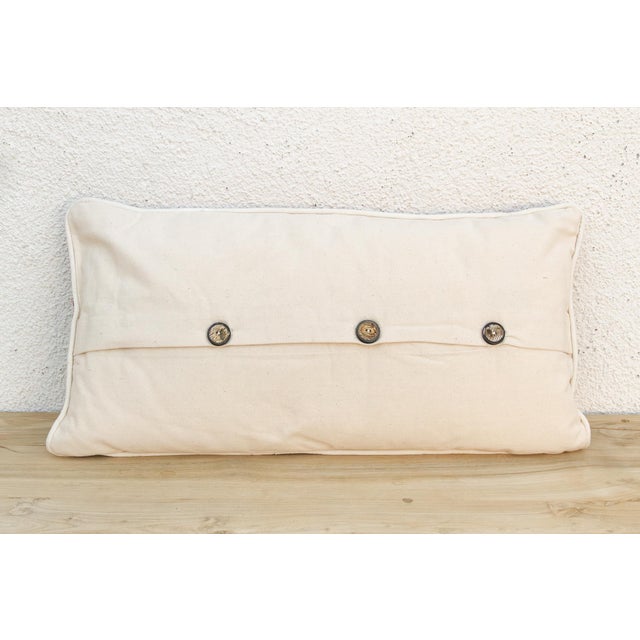 Sayla Striped Mashru Lumbar Pillow For Sale In Los Angeles - Image 6 of 7