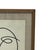 1970s Framed Modernist Abstract Line Drawing Face Portrait With Linen Mat For Sale In Seattle - Image 6 of 10