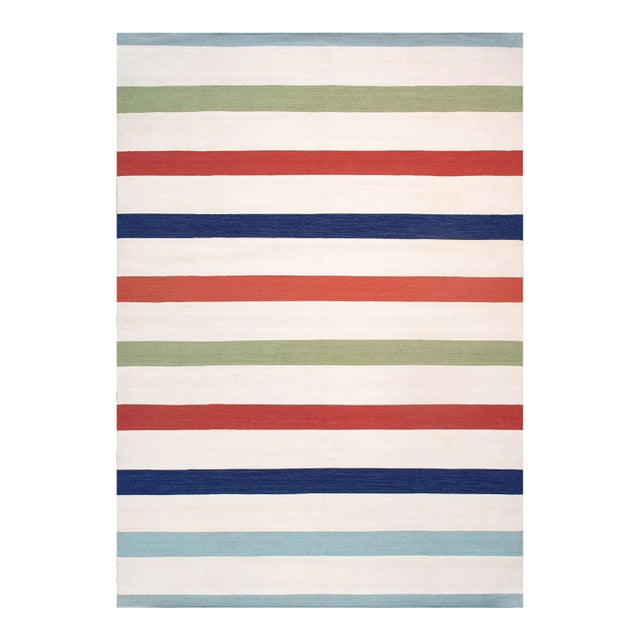 2020s Pasargad Home Hampton Indoor/Outdoor Area Rug, 7' 9" X 9' 9" Ivory For Sale