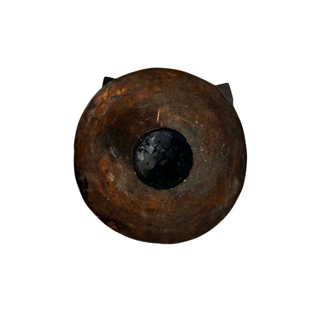 Vintage Hand-Forged Wrought Iron Horseshoe Candlestick For Sale - Image 6 of 6