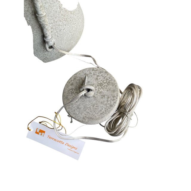 Metal Calder Ridge Pendant-Stone Weathered Patina and Hearth Brass- 19" Sculptural Iron Pendant by Terracotta Lighting For Sale - Image 7 of 8