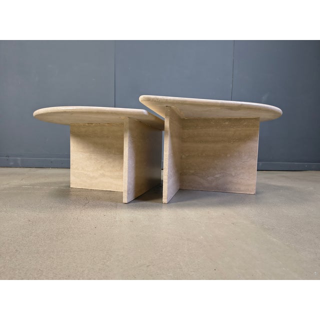 Vintage Travertine Coffee Tables, 1970s, Set of 2 For Sale - Image 4 of 10