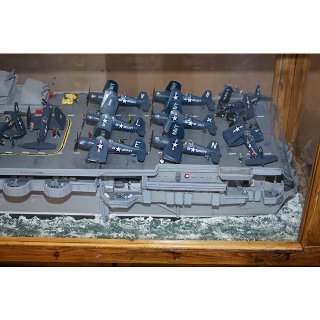 Vintage WWII American Wood Light Aircraft Carrier Made by Sailors For Sale - Image 6 of 18