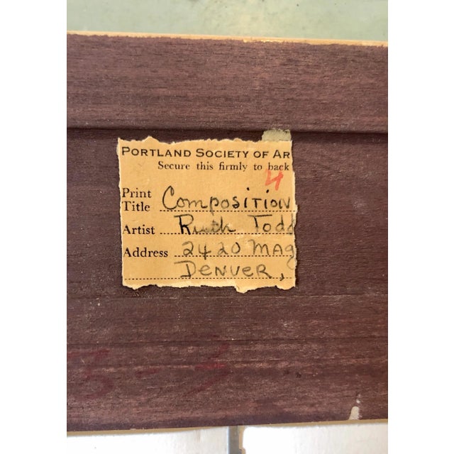 Ruth Todd Abstract Expressionist Oil Painting of Still Life with Fruit c.1950 For Sale - Image 4 of 13