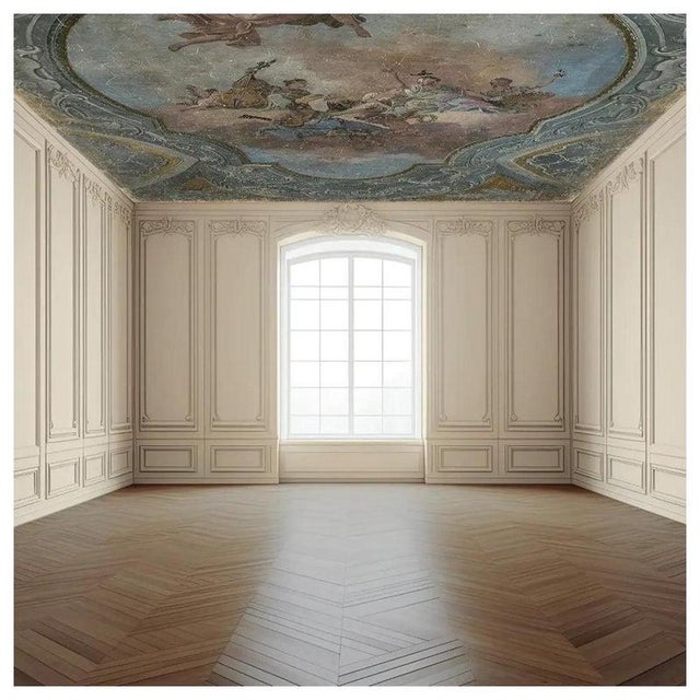 Antique Panoramic Wall Mural on Canvas, 1800s For Sale - Image 6 of 6