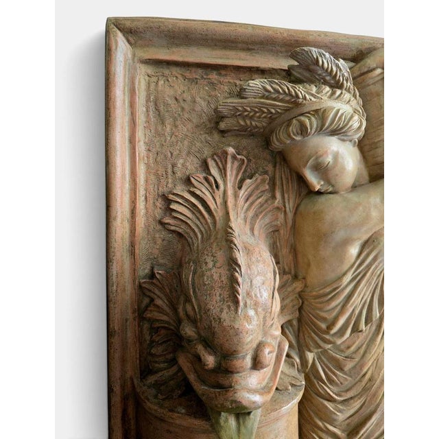 1920s Vintage Art Deco Terracotta Garden Fountain by Ezio Ceccar, 1920 For Sale - Image 5 of 16