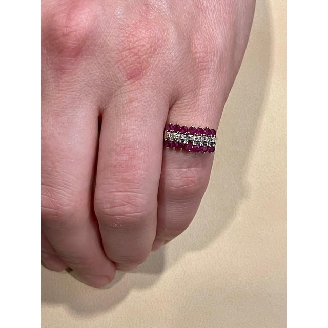0.40 Carat Natural Ruby and Diamond 14 Karat Yellow Gold Ring For Sale - Image 14 of 18