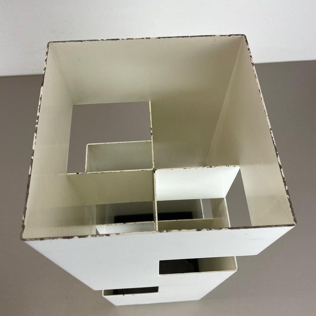 Pop Art Modernist Cubic Metal Umbrella Stand from Max Sauze, France, 1970s For Sale - Image 12 of 18