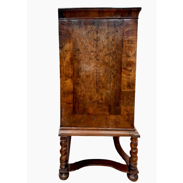 Wood 18th-Century English Burr Walnut Chest-on-Stand For Sale - Image 7 of 17
