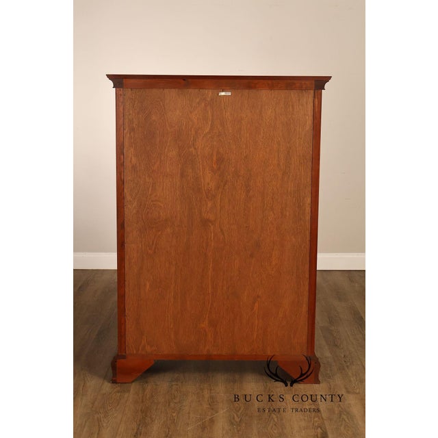 Stickley Georgian Style Banded Mahogany Tall Chest For Sale - Image 13 of 18