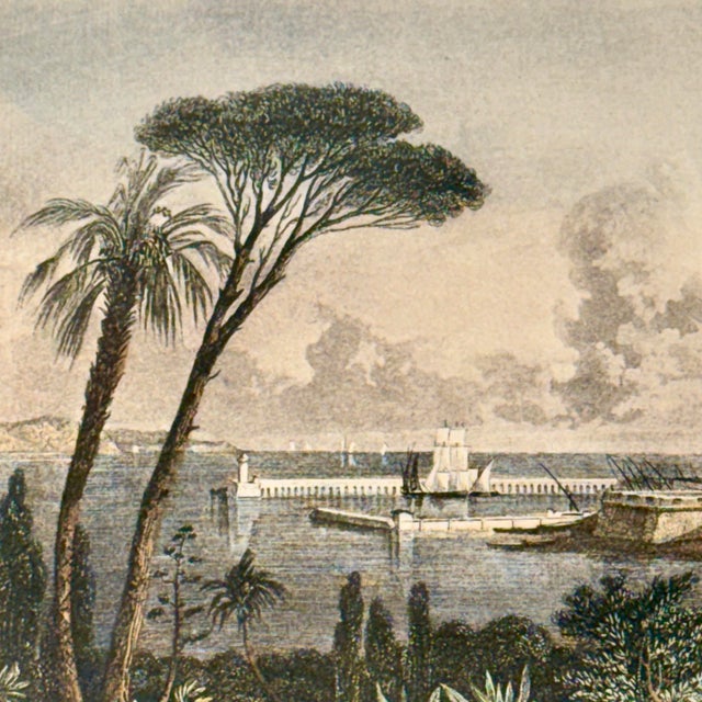 Grand Tour Mid-19th Century French Riviera Engravings - A Pair For Sale - Image 3 of 12