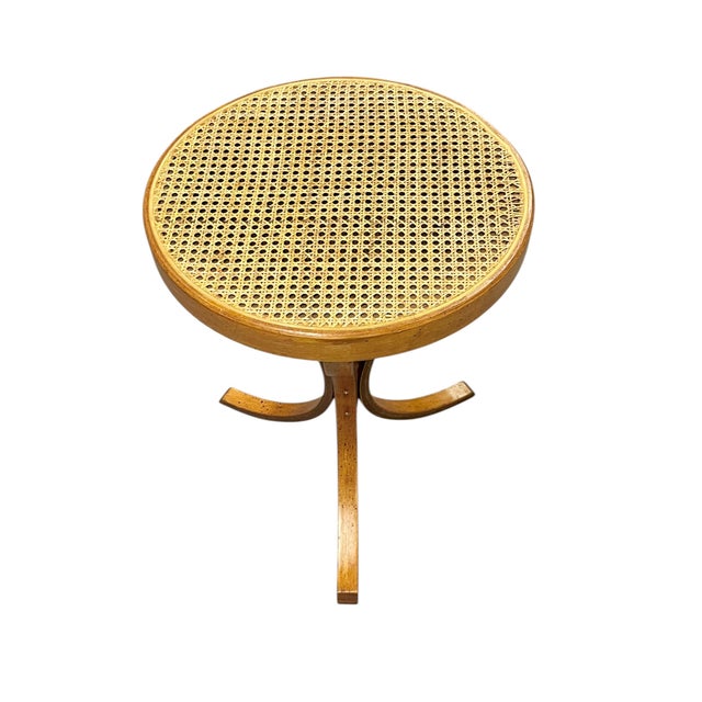 Vintage side table with cane top perfect for a drinks table. Speckled finish. Perfect small piece to tuck away and use as...