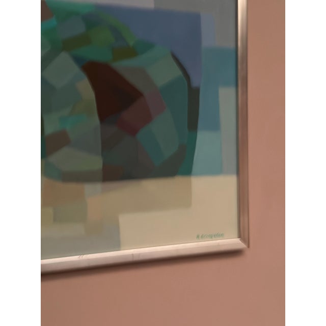 Rune Eringstam, Composition, 1950s, Oil Painting on Canvas, Framed For Sale - Image 10 of 12
