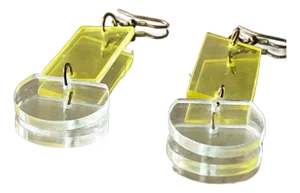 Postmodern Geometric Lucite Earrings