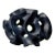 Ribbon Sphere in Black Resin For Sale
