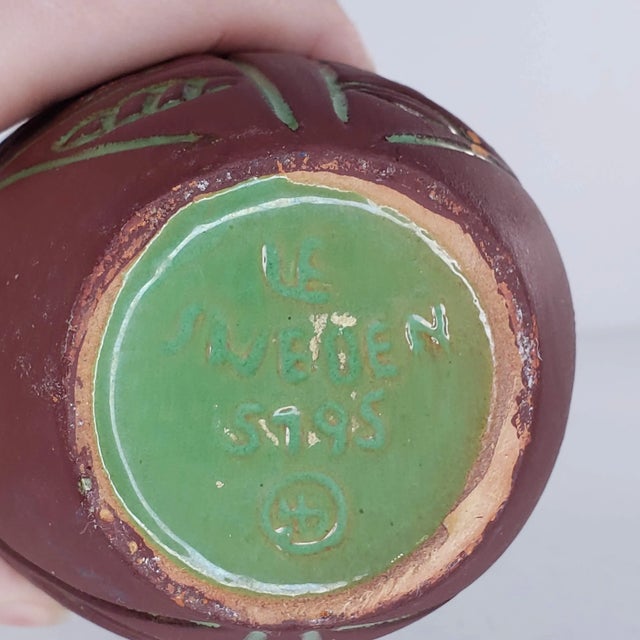 Mid 20th Century Mid 20th Century Hjordis Oldfors Le Sweden Upsala Ekeby Vase 5795 For Sale - Image 5 of 10