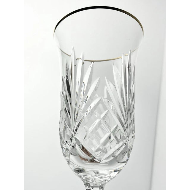 1990s Rogaska “Richmond” Single Gold Rim Crystal Iced Tea Glass For Sale - Image 4 of 6